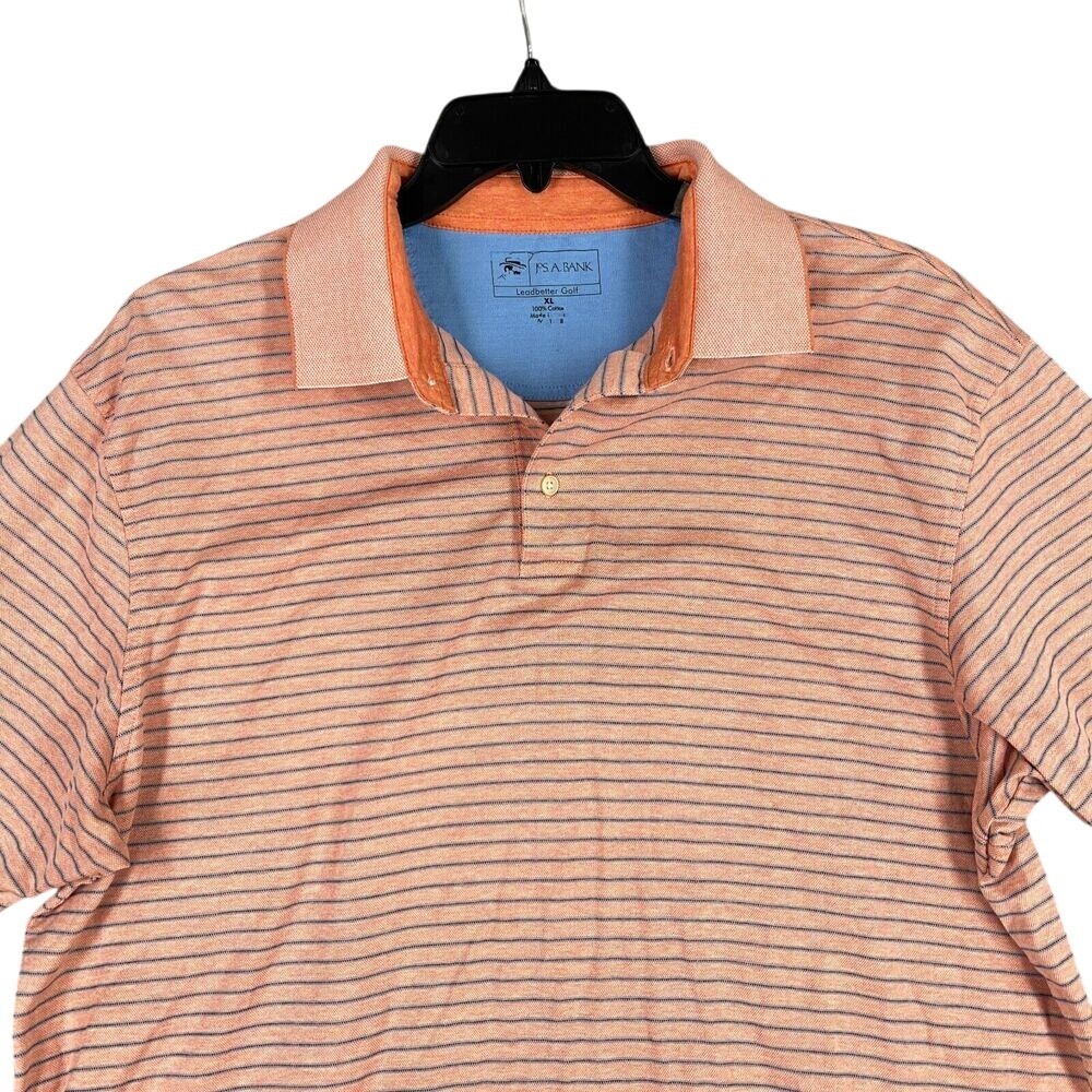 Jos A Bank Leadbetter Golf Polo Shirt Mens XL Striped Clubhouse Performance‎